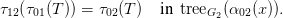 τ12(τ01(T )) = τ02(T )  in treeG2(α02 (x )).
